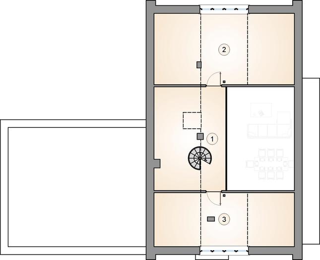 Rzut poddasza lustro POW. 0,0 m²