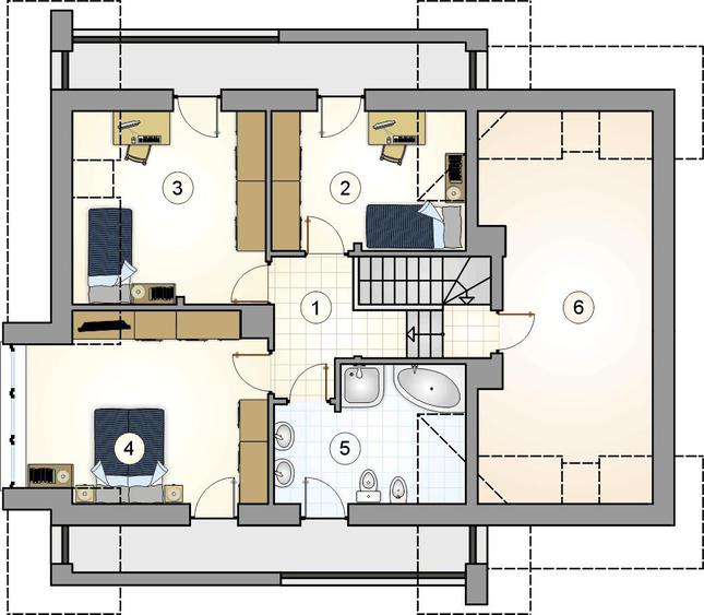 Rzut poddasza lustro POW. 0,0 m²