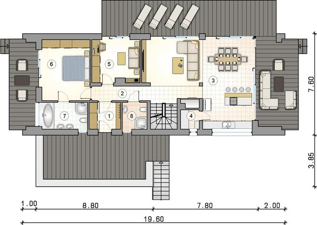 Rzut parteru lustro POW. 0,0 m²
