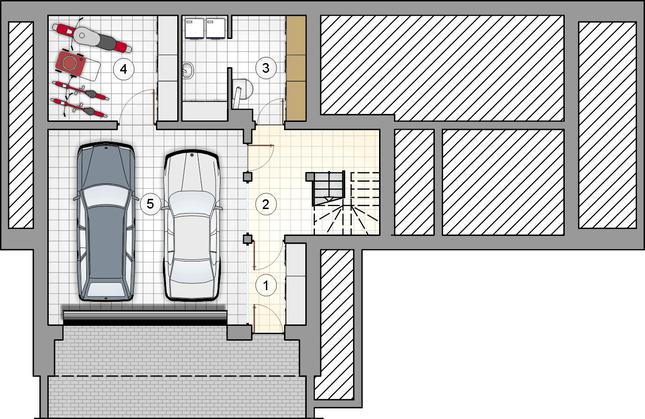 Rzut piwnicy lustro POW. 0,0 m²