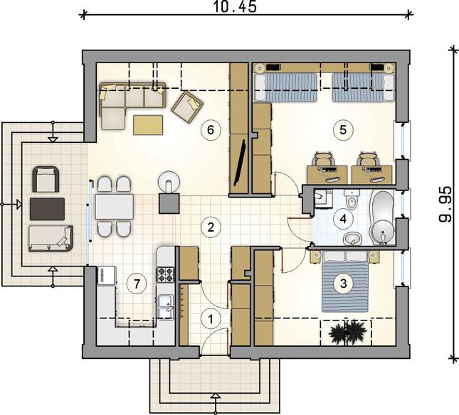 Rzut parteru lustro POW. 0,0 m²