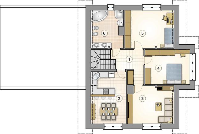 Rzut poddasza lustro POW. 0,0 m²