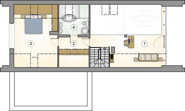 Rzut poddasza lustro POW. 0,0 m²