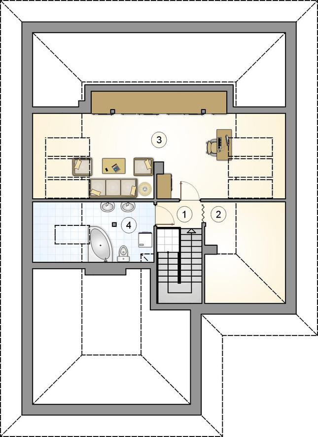 Rzut poddasza lustro POW. 0,0 m²