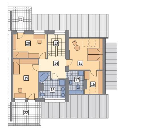 Rzut poddasza POW. 99,0 m²