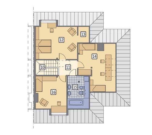 Rzut poddasza POW. 83,6 m²
