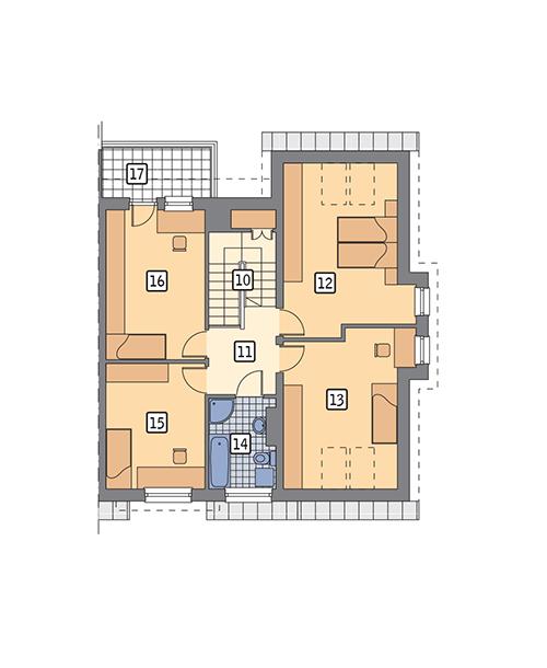 Rzut poddasza POW. 89,5 m²