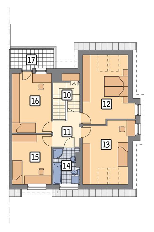 Rzut poddasza POW. 89,5 m²