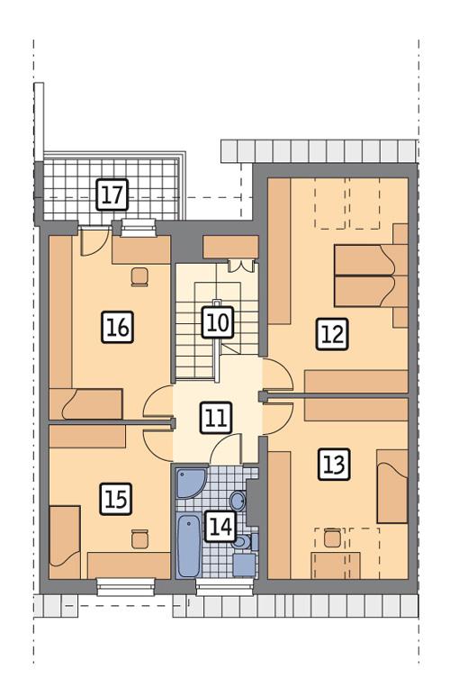Rzut poddasza POW. 88,2 m²