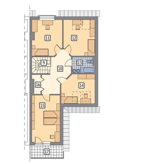 Rzut poddasza POW. 86,6 m²