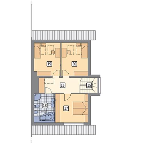 Rzut poddasza POW. 69,0 m²
