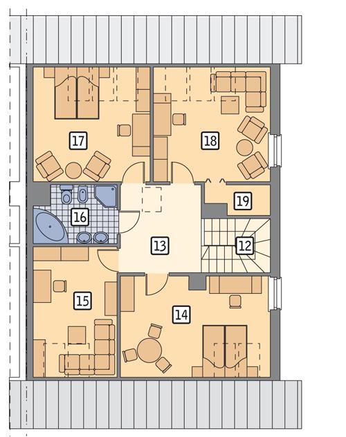 Rzut poddasza POW. 95,2 m²