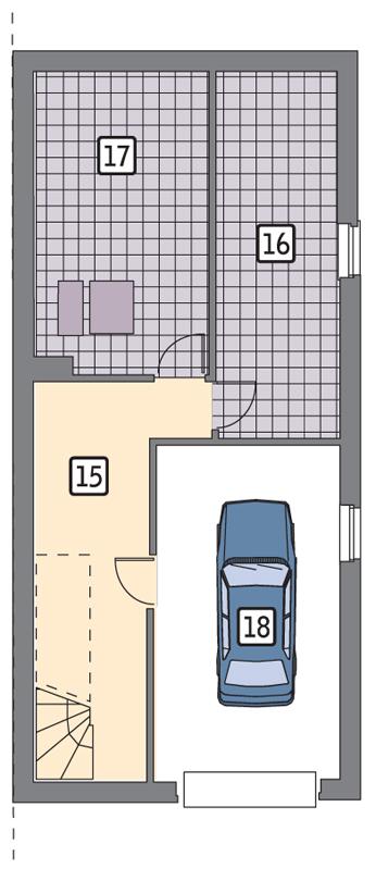 Rzut piwnicy POW. 63,3 m²