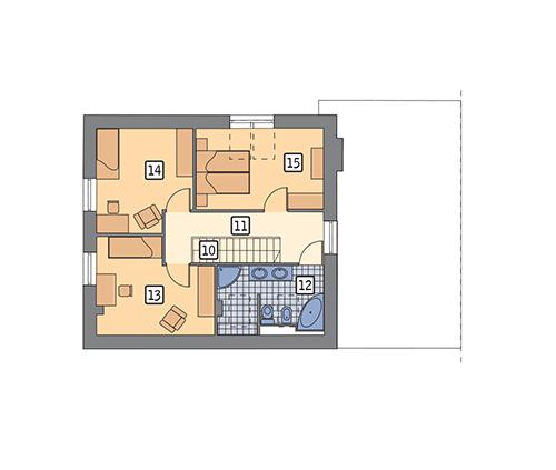 Rzut poddasza POW. 61,3 m²