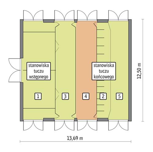 Rzut przyziemia POW. 152,3 m²