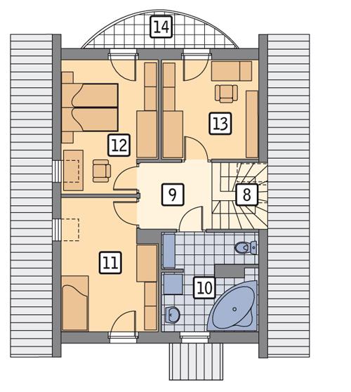 Rzut poddasza POW. 57,6 m²