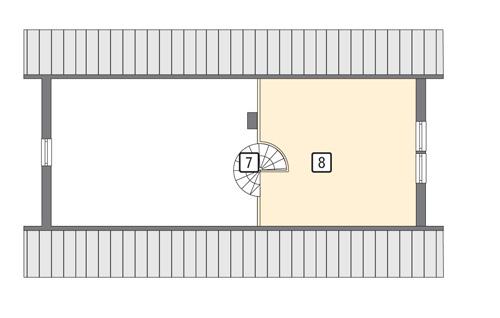 Rzut poddasza POW. 37,8 m²