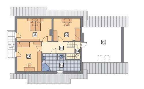 Rzut poddasza POW. 119,7 m²