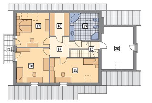 Rzut poddasza POW. 123,2 m²