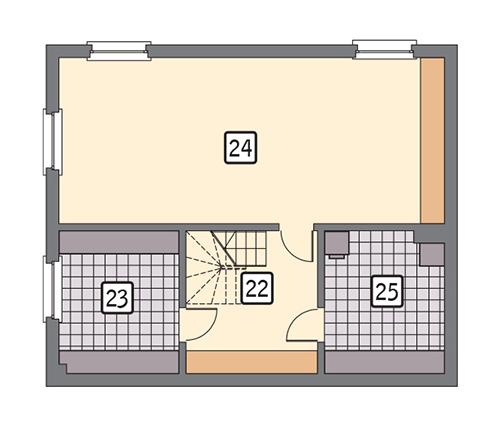 Rzut piwnicy POW. 78,1 m²