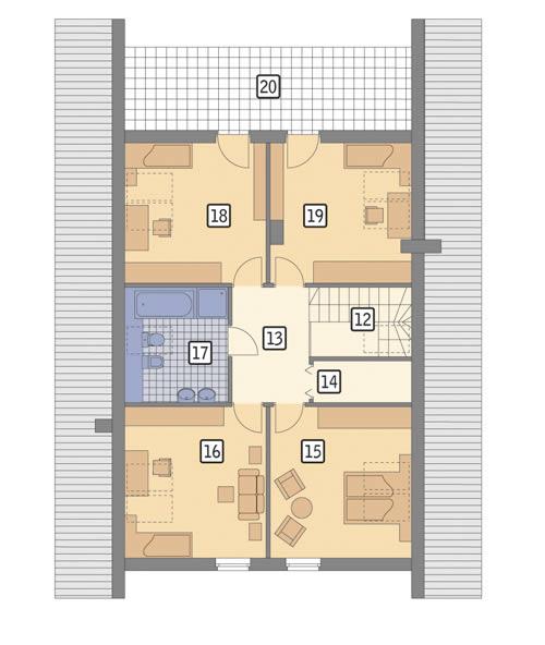 Rzut poddasza POW. 111,5 m²