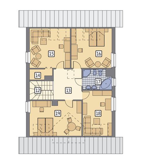 Rzut poddasza POW. 95,3 m²