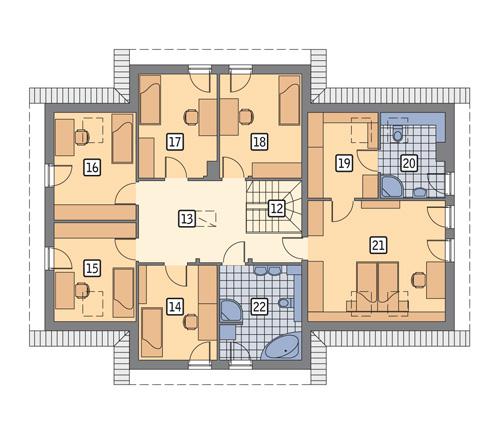 Rzut poddasza POW. 136,1 m²