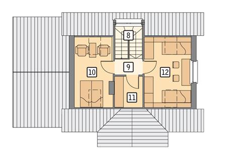 Rzut poddasza POW. 37,1 m²