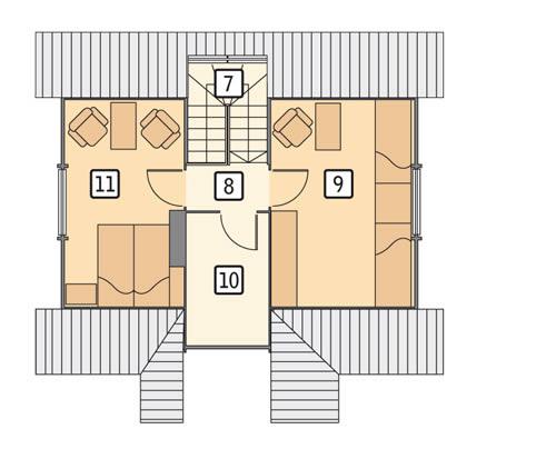 Rzut poddasza POW. 38,8 m²