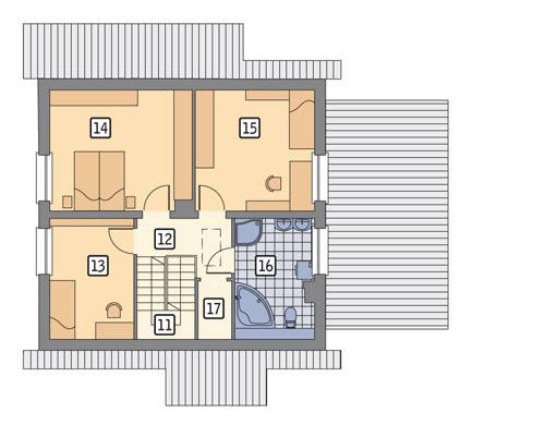 Rzut poddasza POW. 66,1 m²