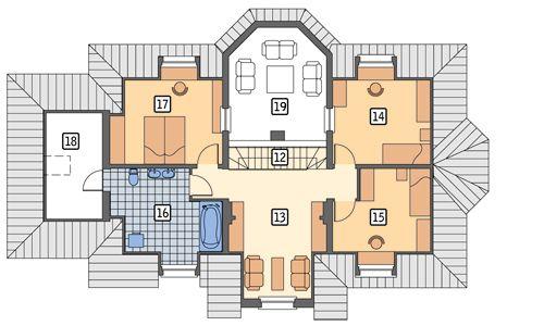 Rzut poddasza POW. 91,2 m²