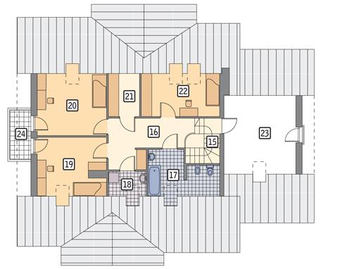 Rzut poddasza POW. 112,2 m²