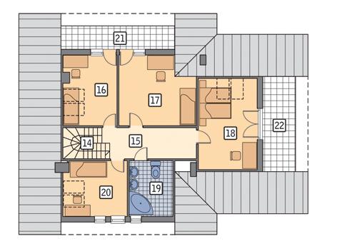 Rzut poddasza POW. 123,5 m²