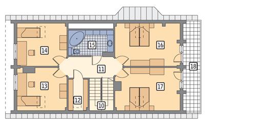 Rzut poddasza POW. 102,4 m²
