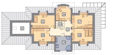 Rzut poddasza POW. 159,4 m²