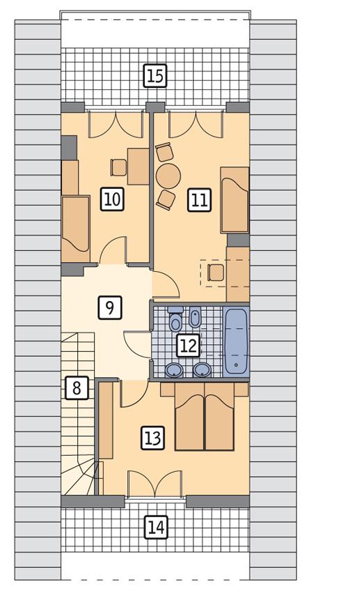 Rzut poddasza POW. 66,0 m²