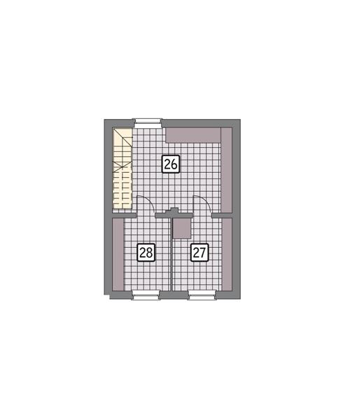 Rzut piwnicy POW. 43,0 m²