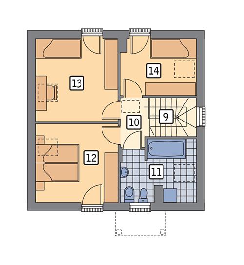 Rzut poddasza POW. 52,6 m²