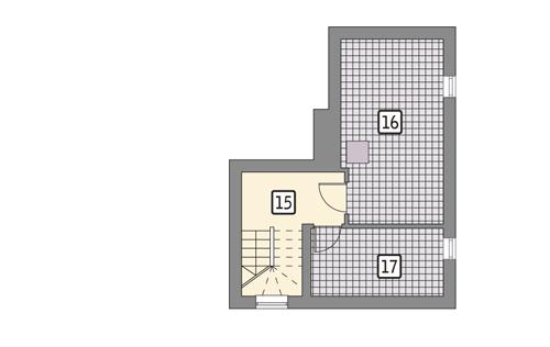 Rzut piwnicy POW. 27,8 m²