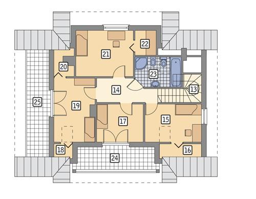 Rzut poddasza POW. 97,8 m²