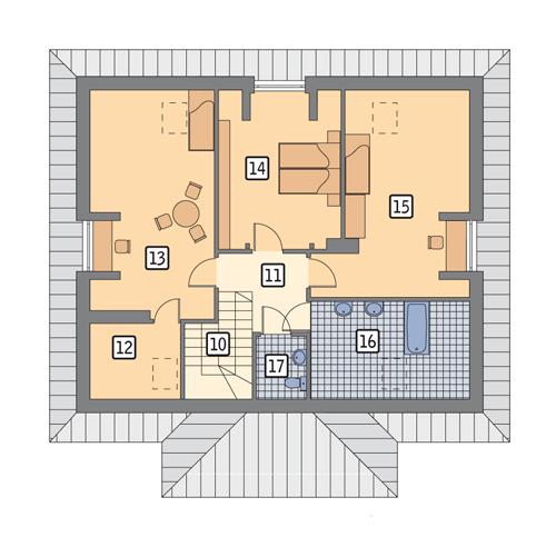 Rzut poddasza POW. 94,6 m²