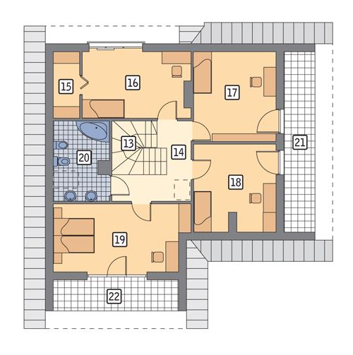 Rzut poddasza POW. 103,0 m²