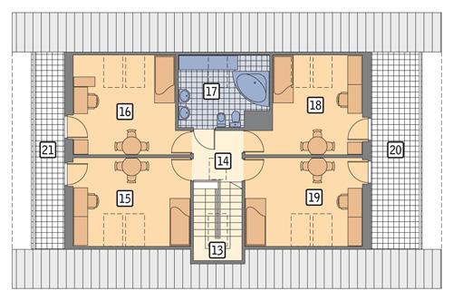 Rzut poddasza POW. 112,1 m²
