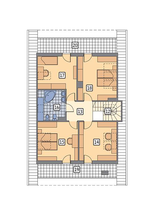 Rzut poddasza POW. 113,7 m²