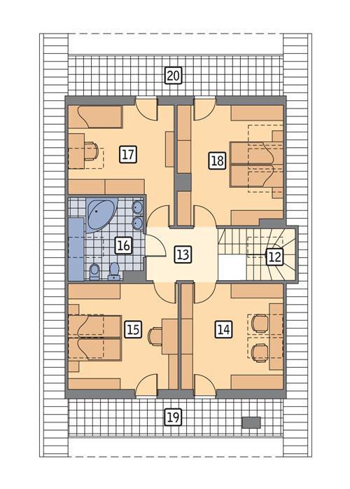 Rzut poddasza POW. 113,7 m²