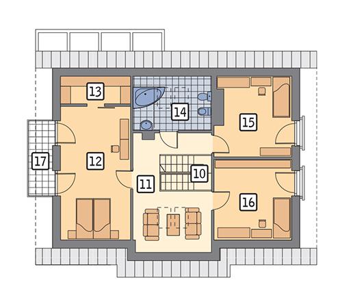 Rzut poddasza POW. 82,3 m²