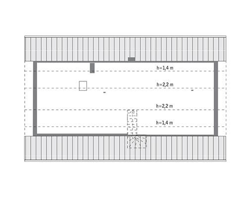 Rzut poddasza: do indywidualnej adaptacji (60,2 m2 powierzchni użytkowej)