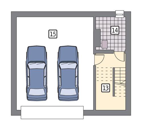 Rzut piwnicy POW. 61,2 m²