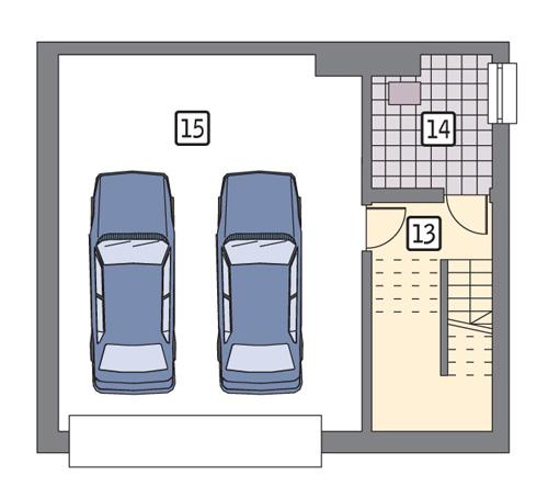 Rzut piwnicy POW. 61,1 m²