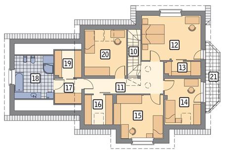 Rzut poddasza POW. 115,0 m²